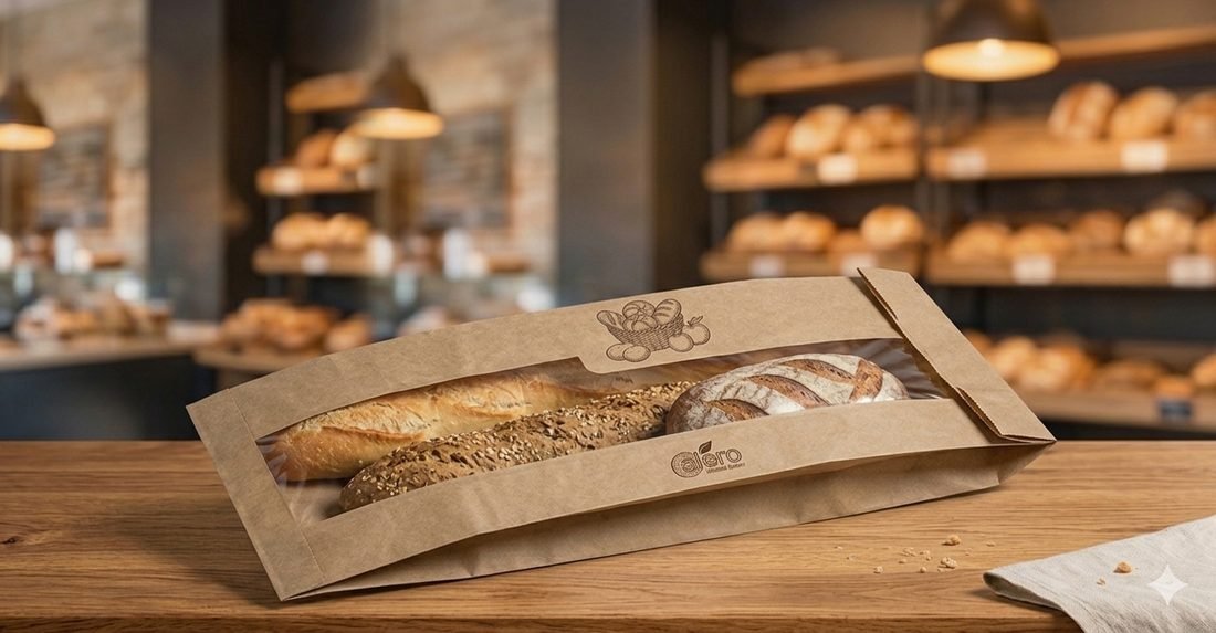 Brot- und Baguettebeutel mit Sichtfenster